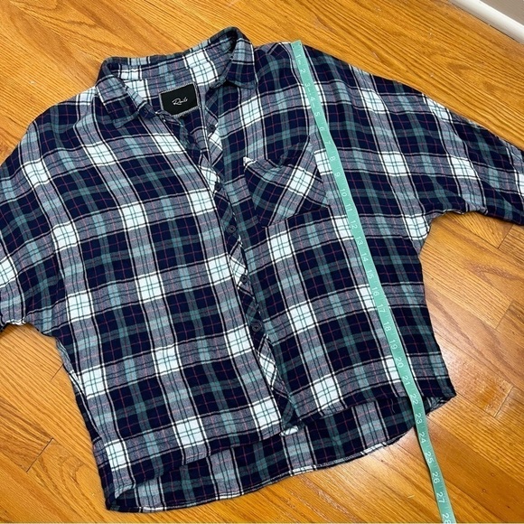 Rails Maddox Dolman Sleeve Flannel Plaid Button Down‎ Top - Picture 10 of 13
